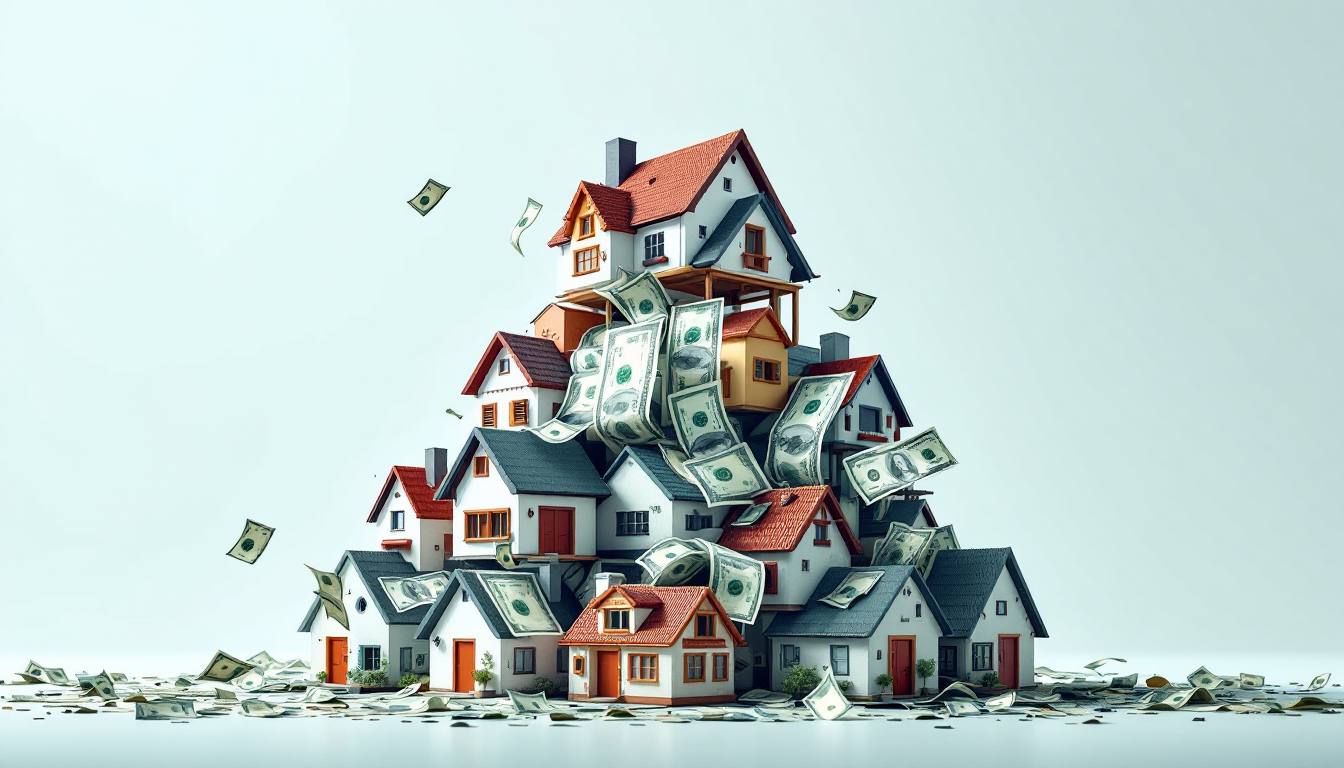 시중에 풀린 돈이 부동산 시장으로 유입되는 모습