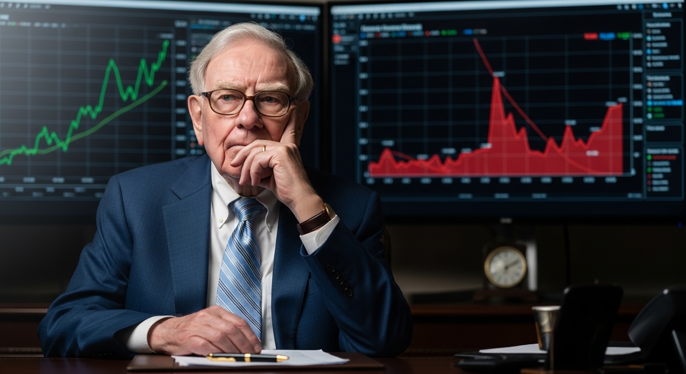 워렌 버핏의 투자 성공과 실패를 상징하는 이미지